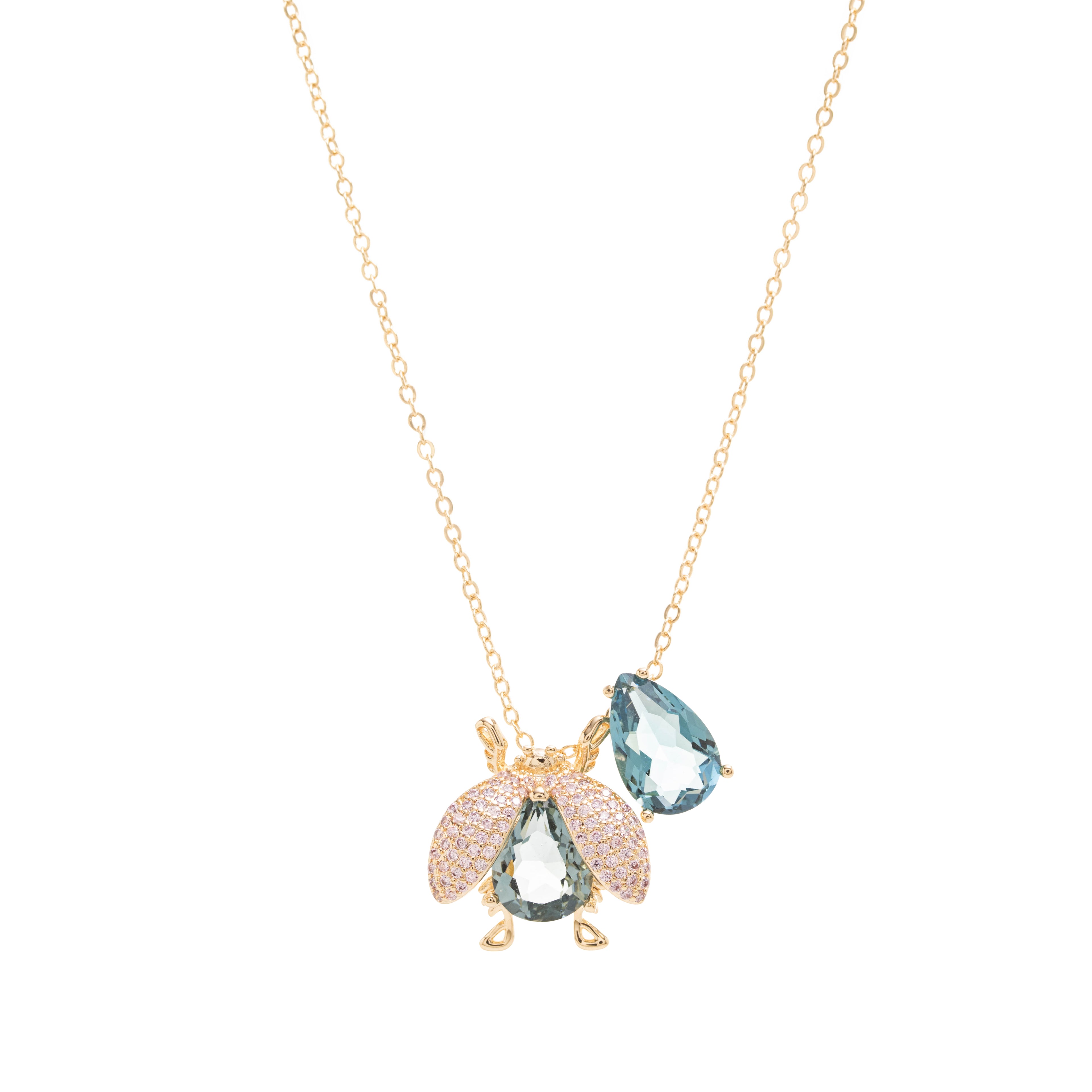 Blue Bee Necklace