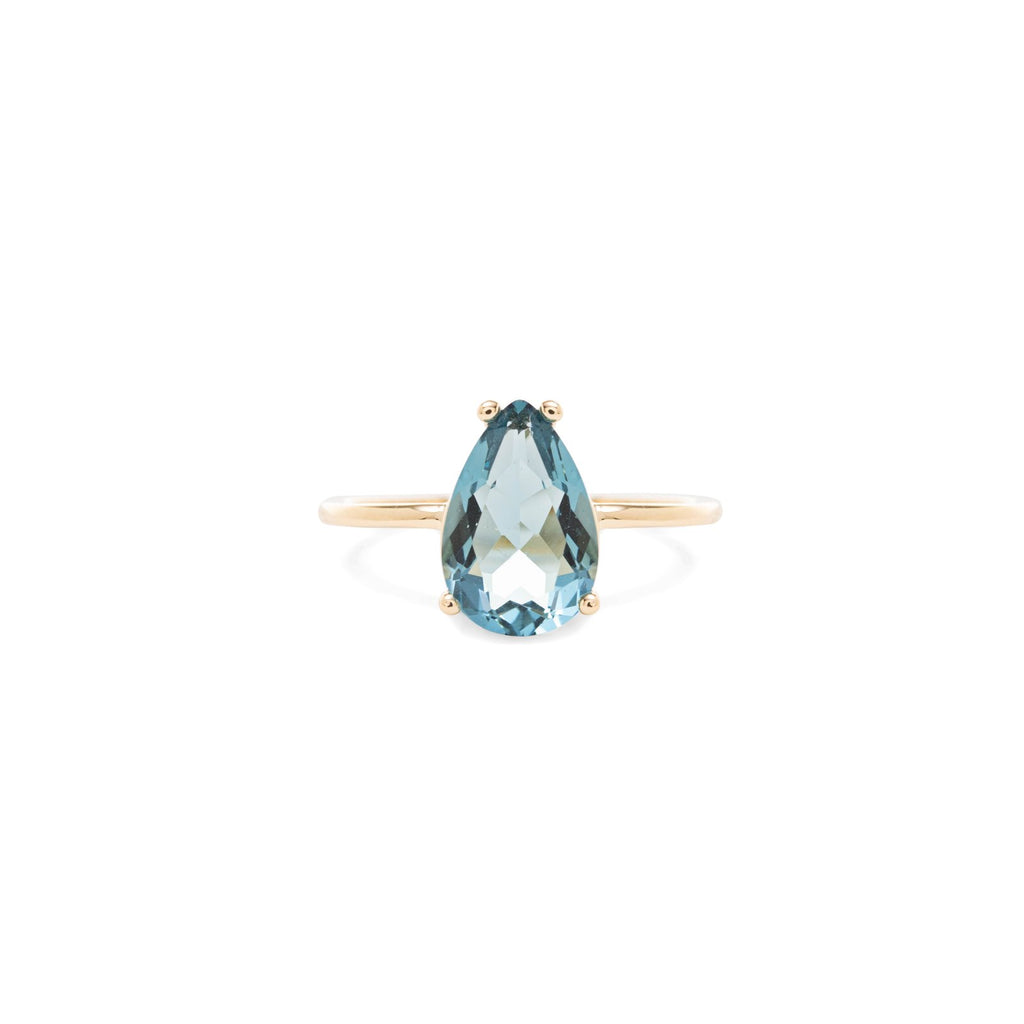 Azure Solitaire Ring
