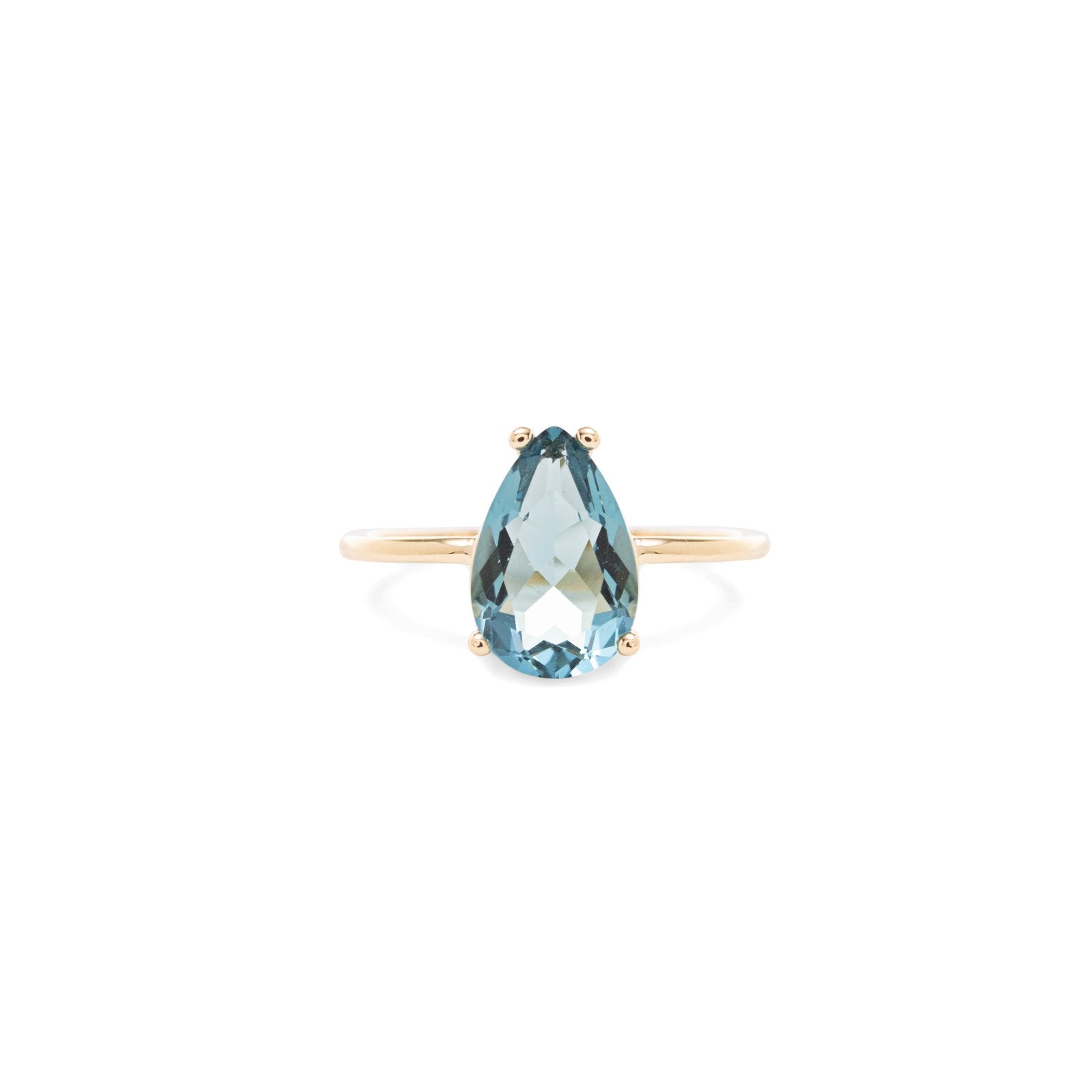 Azure Solitaire Ring