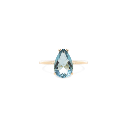 Azure Solitaire Ring
